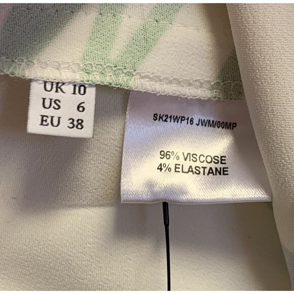 J.W. Anderson Multi Color Pleated Logo Skirt Size 6 - Picture 7 of 9